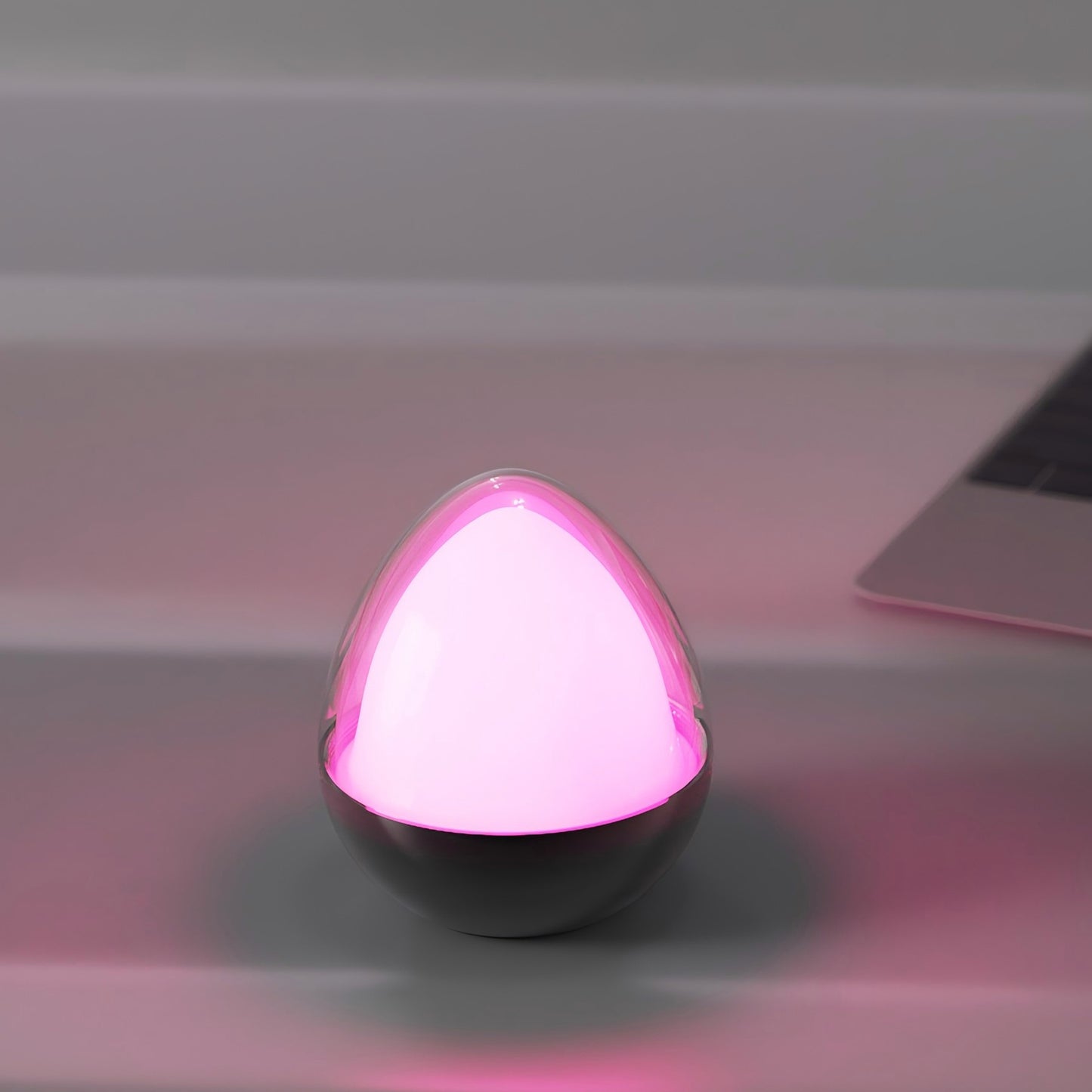 Lampe de table décoration LED blanc + RGB rechargeable OVIE H12cm
