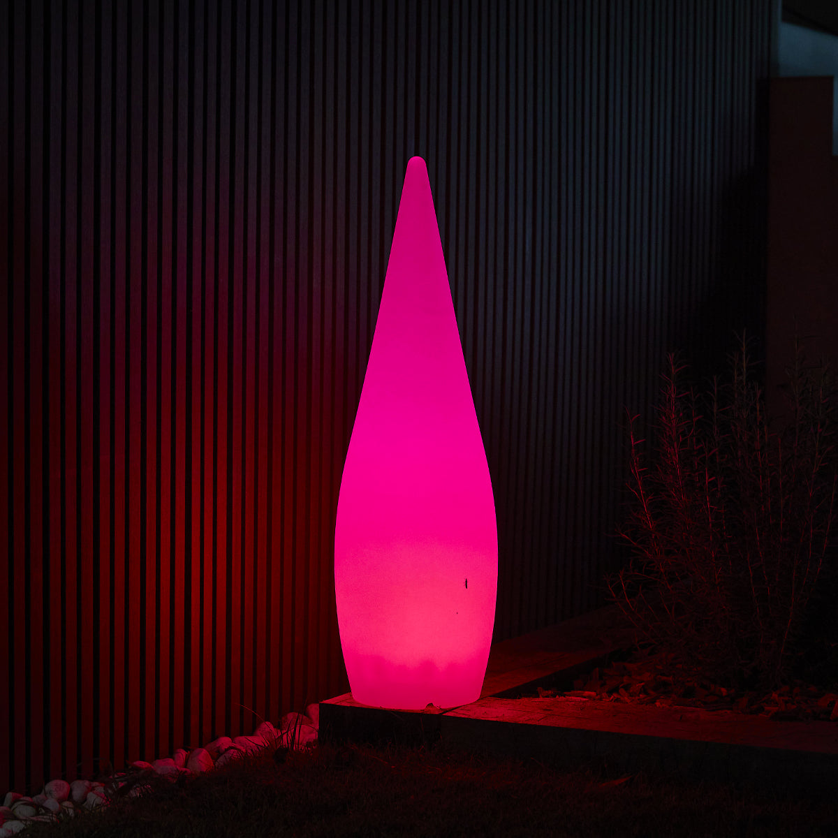 Lampadaire solaire goutte LED multicolore dimmable CLASSY C120 SOLAR H120cm avec télécommande