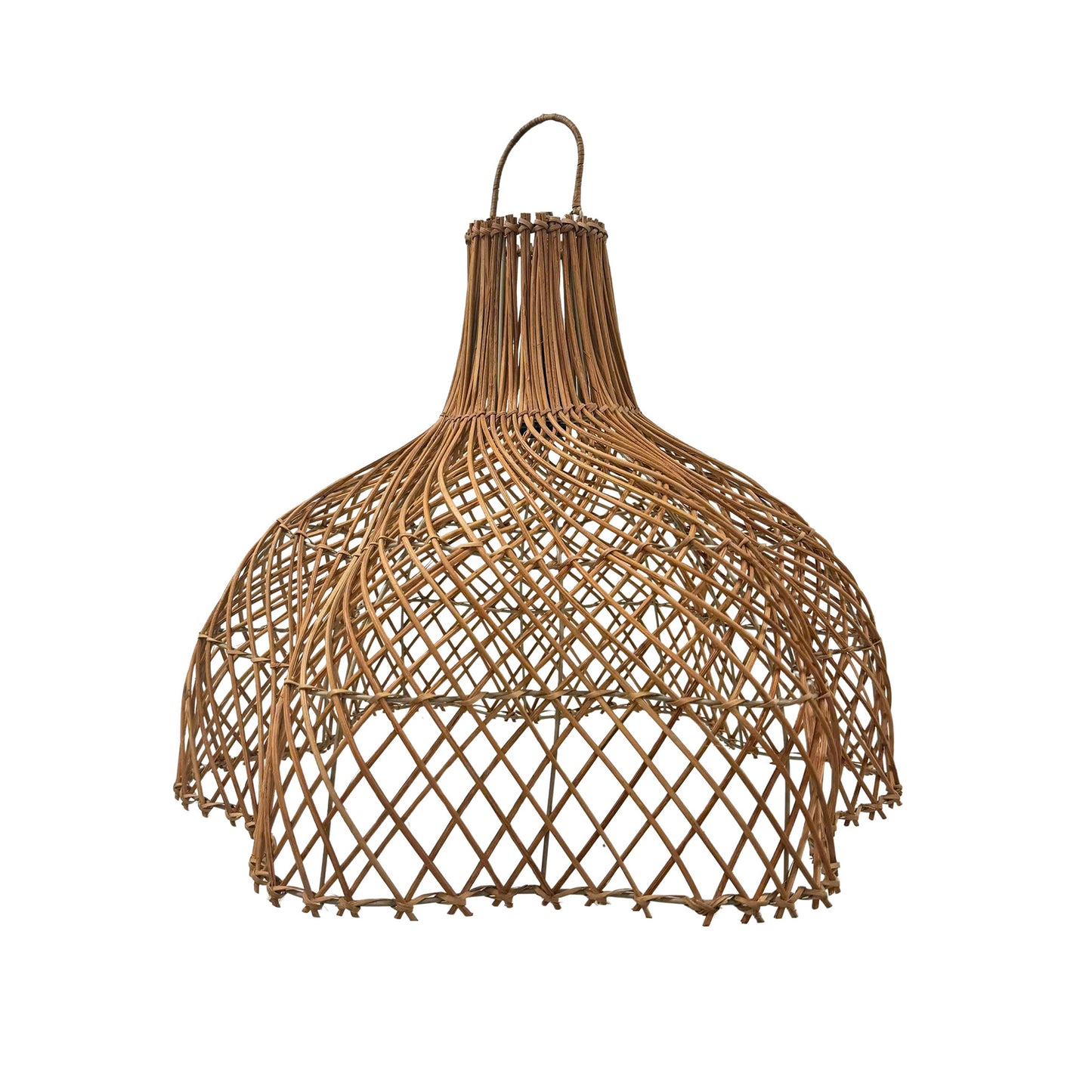 Abat jour naturel ARIA INDOOR en rotin style bohème H50cm pour monture électrique E27