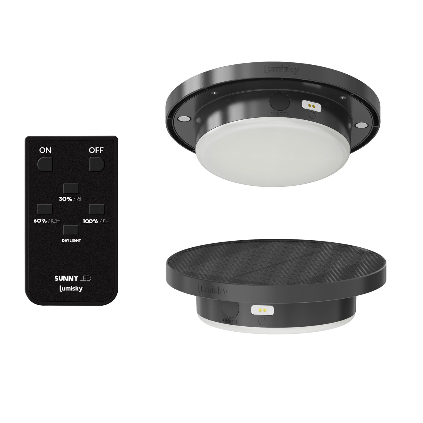 Lanterne solaire décorative avec base LED solaire rechargeable LED blanc chaud MARIEL TALL H60cm