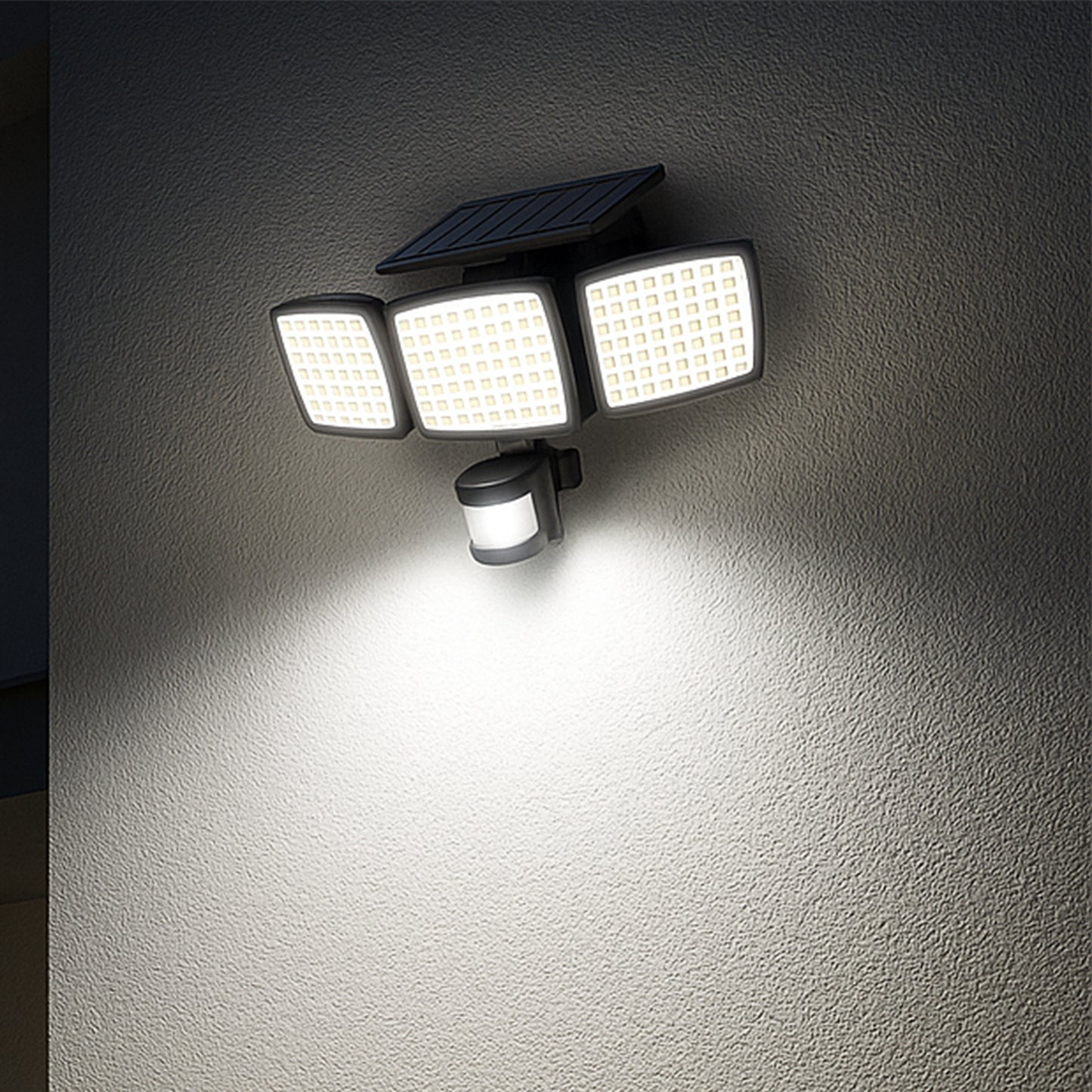 Lot de 2 projecteurs solaires éclairage puissant avec détecteur de mouvement LED blanc froid à fixer 2x SPARKY H13cm