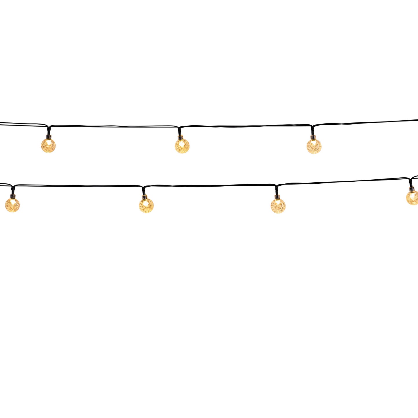 Guirlande lumineuse solaire 20 globes scintillants LED blanc chaud FESTY WHITE 5.80m