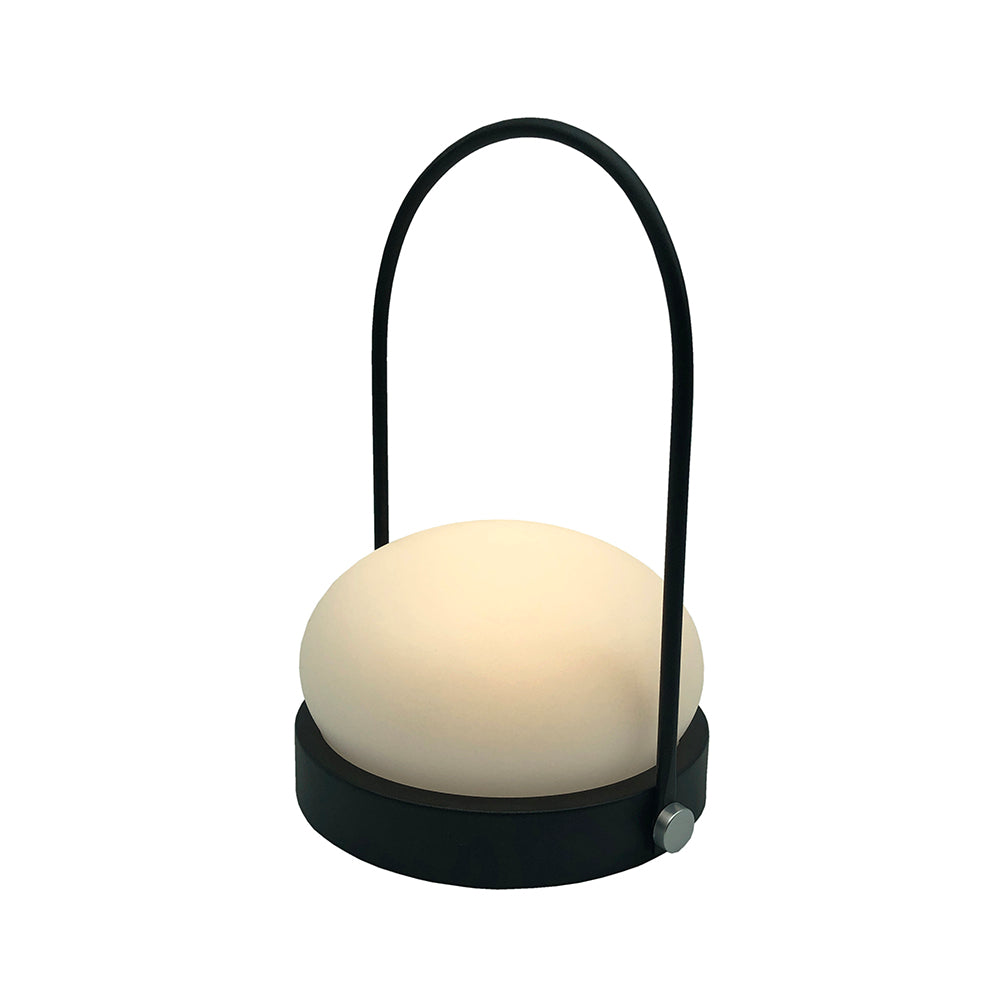 Lampe de table sans fil poignée en métal LED blanc chaud DAY H22cm