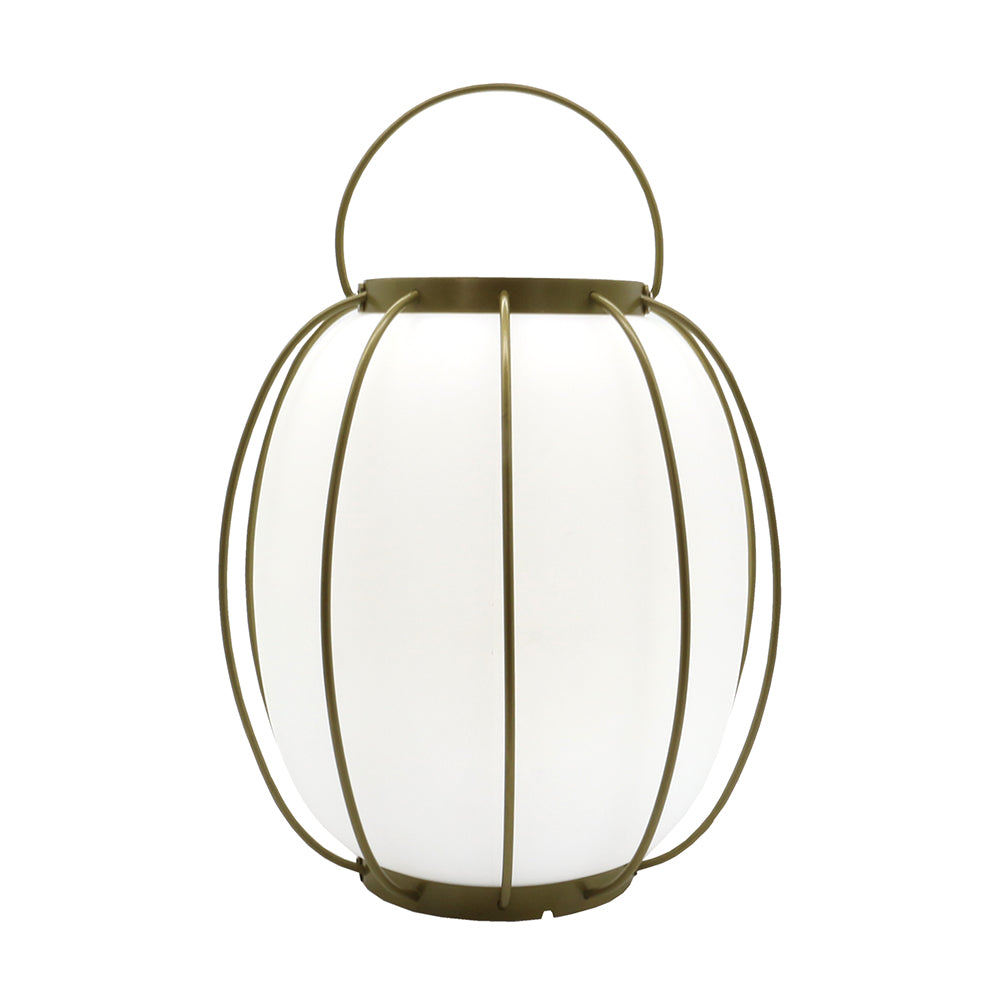 Lampe de table sans fil poignée en métal doré LED blanc dimmable TULUM H27cm