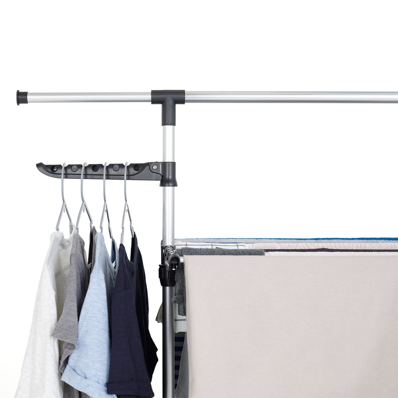 Séchoir à linge étendoir multifonction 18M ULTIMA 3 niveaux Noir et inox - REDDECO.com