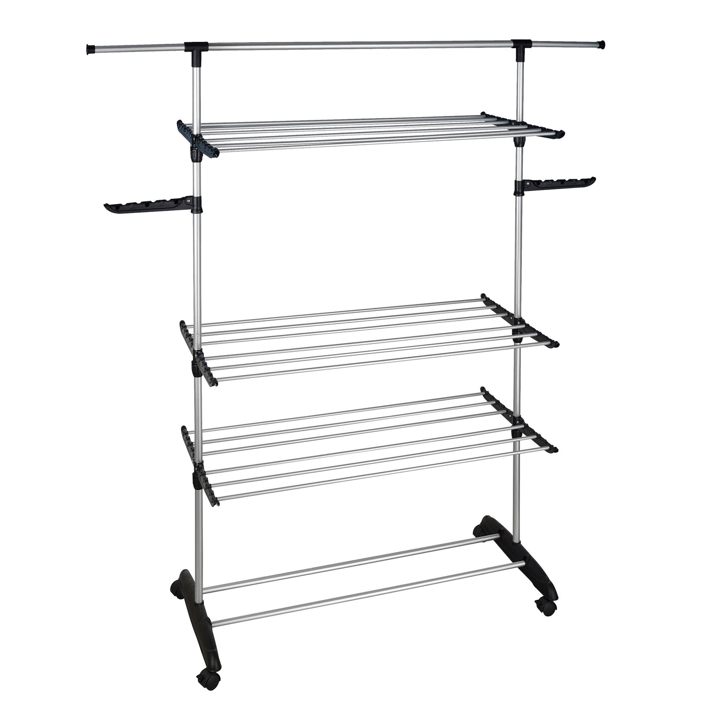 Séchoir à linge étendoir multifonction 25M ULTIMA 3 niveaux Noir et inox - REDDECO.com