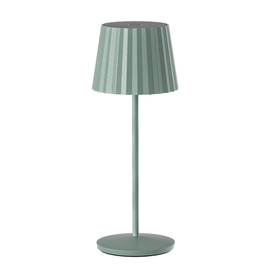 Lampe de table touch sans fil en aluminium vert LED ABBY OLIVE blanc dimmable H29cm