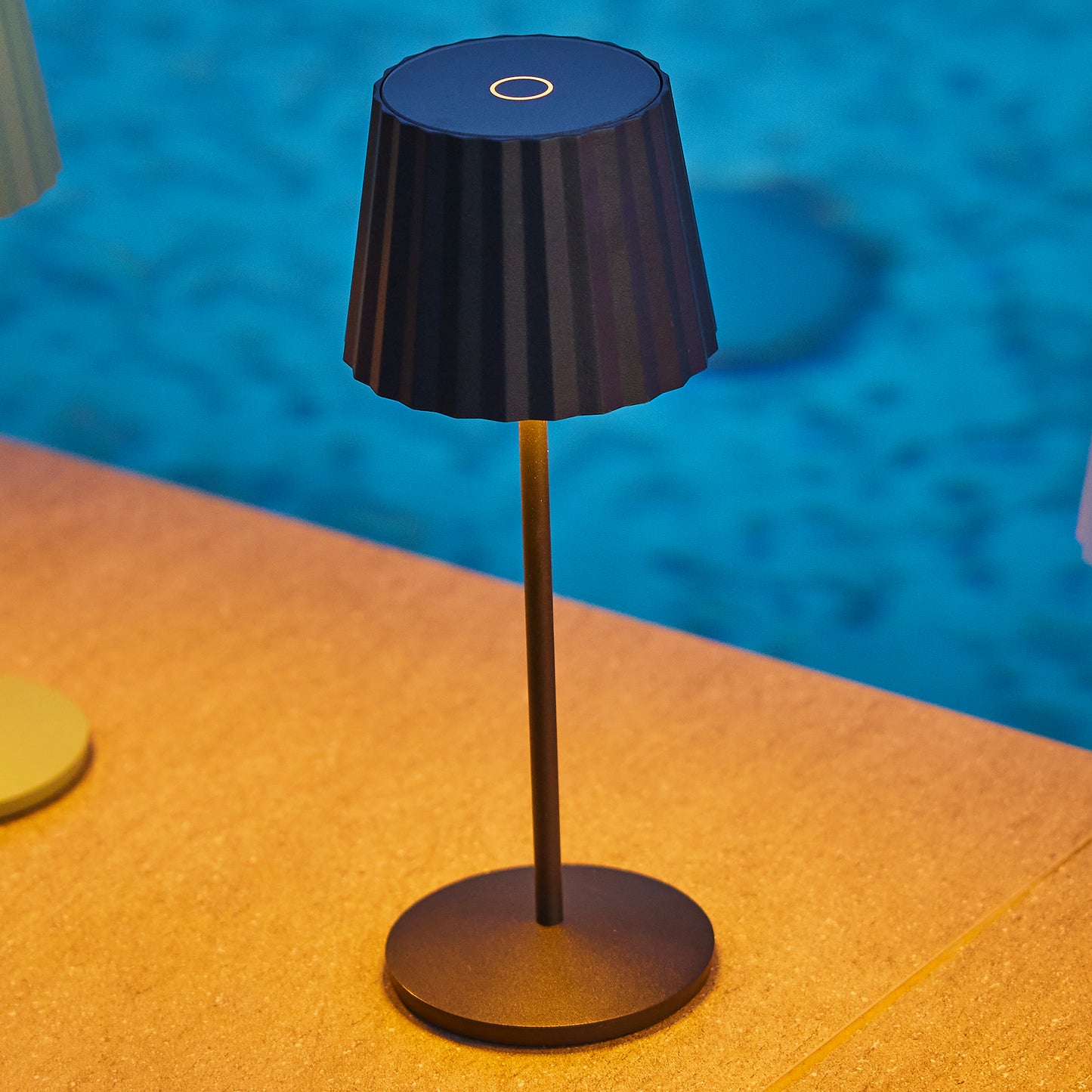 Lampe de table sans fil LED blanc chaud ABBY BLACK H30cm