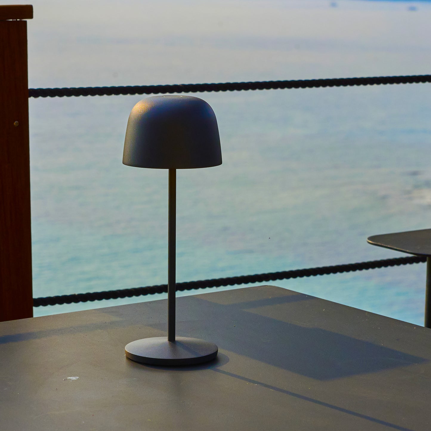 Lampe de table touch sans fil en aluminium gris anthracite LED SOPHIA ROCK blanc dimmable H28cm