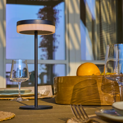 Lot de 2 lampes de table solaires et USB noires LED blanc chaud dimmable 2x VIVIA MINI SOLAR H27cm