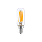 Lot de 100 Ampoule filament LED E14 blanc chaud PLUTON T25 4W H9cm