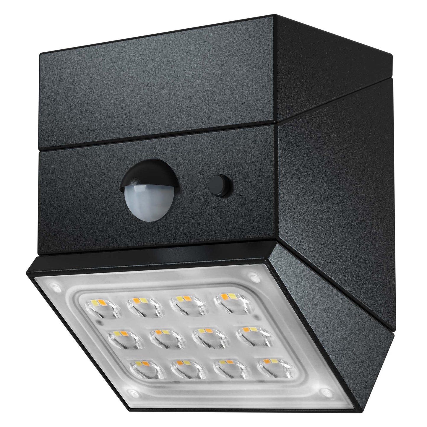 Lot de 2 appliques murales solaires formes personnalisables LED 2x LUMICUBE avec détecteur de mouvement H10cm