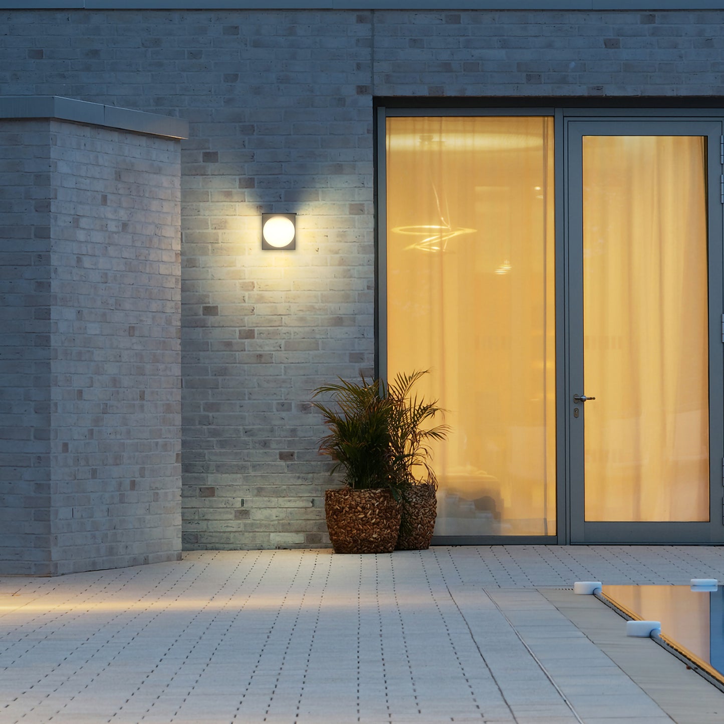 Applique murale solaire avec détecteur de mouvement LED blanc froid BOLLY WALL H14cm