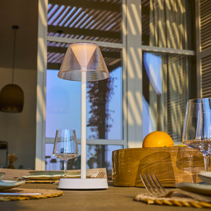 Lot de 2 lampes de table sans fil LED blanc chaud BEVERLY WHITE H34cm