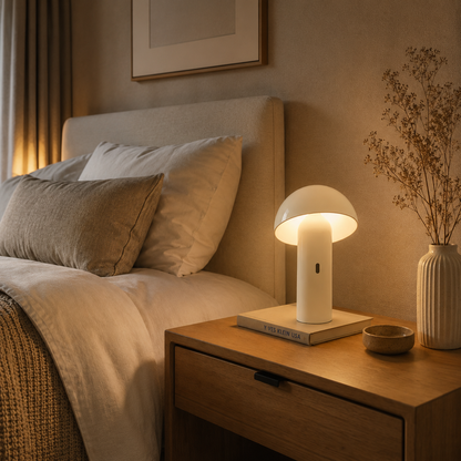 Lampe de table sans fil tête orientable LED blanc chaud TOD WHITE H28cm