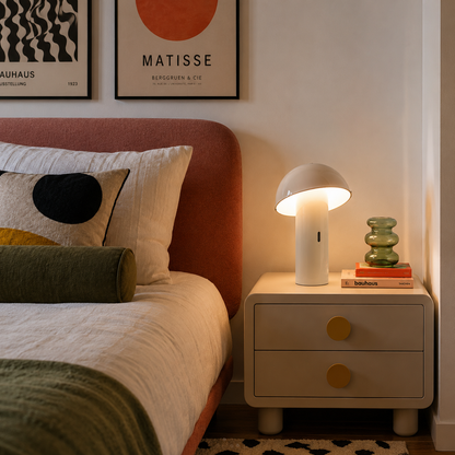 Lampe de table sans fil tête orientable LED blanc chaud TOD WHITE H28cm