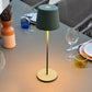 Lampe de table touch sans fil en aluminium vert LED blanc dimmable H38cm