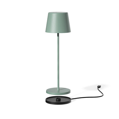 Lampe de table touch sans fil en aluminium vert KELLY OLIVE  LED blanc dimmable H38cm