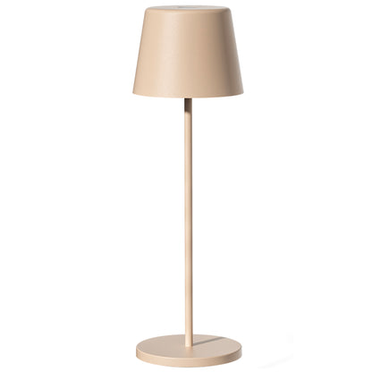 Lot de 6 lampes de table touch sans fil en aluminium KELLY SAND LED blanc dimmable H38 cm avec plateau de chargement