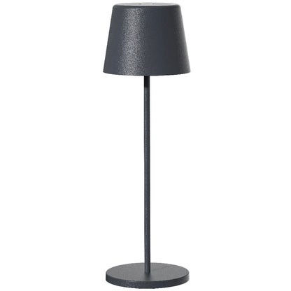 Lampe de table touch sans fil en aluminium gris KELLY ROCK LED blanc dimmable H38 cm