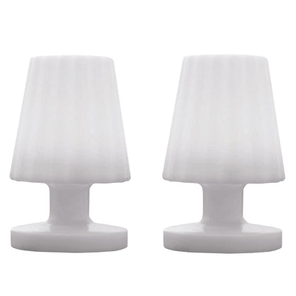 Lot de 2 minis lampes à poser rechargeables sans fil LED blanc chaud dimmable LADY MINI H22cm