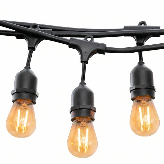 Guirlande lumineuse extérieure raccordable 6m avec 10 ampoules LED filament E27 blanc chaud MAFY LIGHT