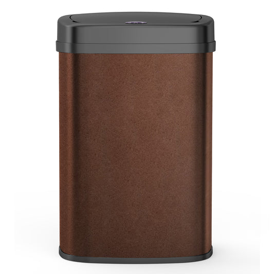 Poubelle de cuisine automatique 58L MAJESTIC CORTEN Marron grande capacité en INOX avec cerclage