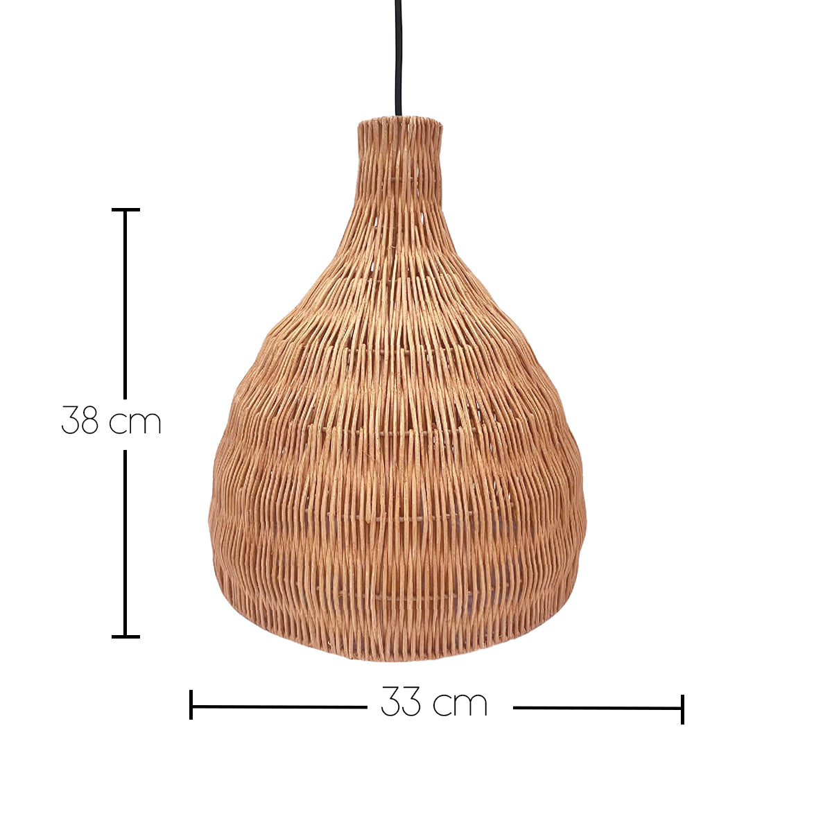 Suspension sur secteur pour l'extérieur BELLA OUTDOOR CABLE en rotin naturel style bohème 5m de longueur de câble