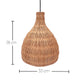 Suspension BELLA NOMAD  en rotin naturel style bohème avec ampoule LED nomade