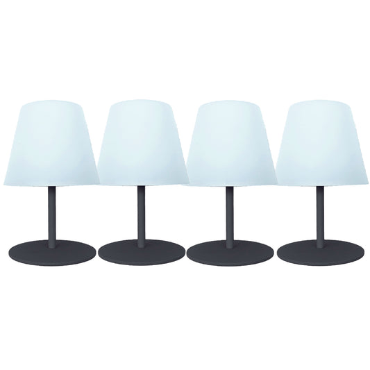 Lot de 4 minis lampes de table LED gris sans fil blanc dimmable 2X TWINS ROCK H16cm