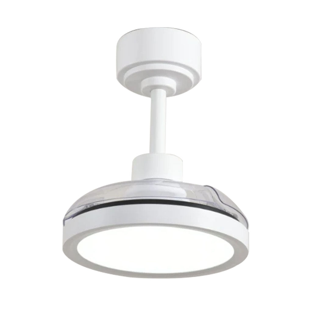 Ventilateur de Plafond BRYSEA 63cm avec Luminaire LED 20W Intégré Petit Ventilateur Silencieux 50dB pour Chambre Salon Cuisine Moteur DC 20W Basse Consommation Réversible Mode Été Hiver avec Télécommande Plafonnier Moderne 2100 Lumens Blanc