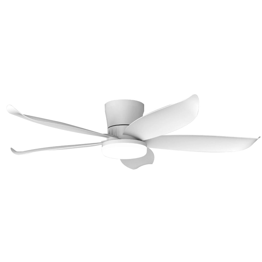 Ventilateur de Plafond CALYRO 107cm avec Éclairage LED 30W Puissant Grand Ventilateur Silencieux 55dB pour Salon Salle à Manger Chambre Moteur DC 30W Basse Consommation Réversible Mode Été Hiver avec Télécommande Plafonnier Moderne 2100 Lumens Blanc