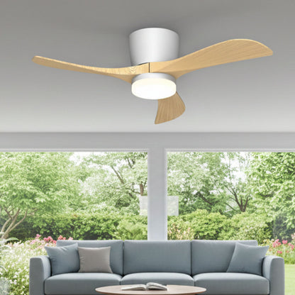 Grand Ventilateur de Plafond ALIYA 132cm avec Éclairage LED 30W Intégré Ventilateur Silencieux pour Grand Salon Séjour et Loft Moteur DC 30W Basse Consommation Réversible Mode Été Hiver avec Télécommande Plafonnier XL 2100 Lumens Blanc et Effet Bois