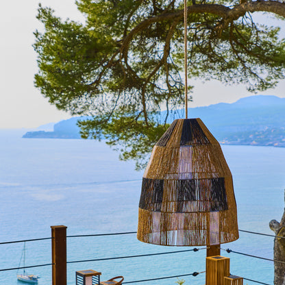 Suspension sur secteur pour l'extérieur ZAHARA OUTDOOR CABLE en corde naturelle style bohème 5m de longueur de câble