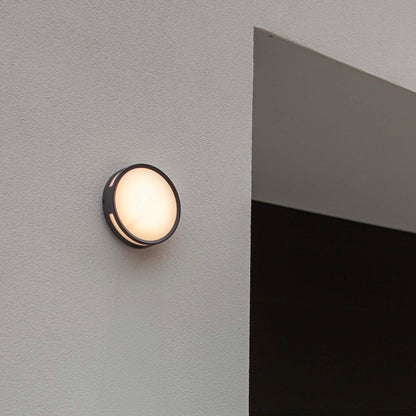 Applique murale d'extérieur sur secteur ROLA aluminium noir LED blanc chaud H4,8cm
