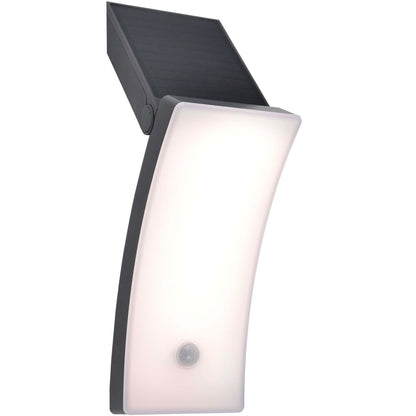 Applique murale solaire avec panneau solaire pliable KIRA gris LED blanc froid/ chaud H29,6cm
