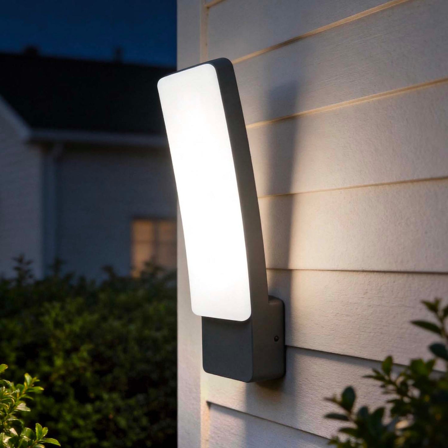 Applique murale d'extérieur sur secteur KIRA GREY aluminium LED blanc chaud H31m