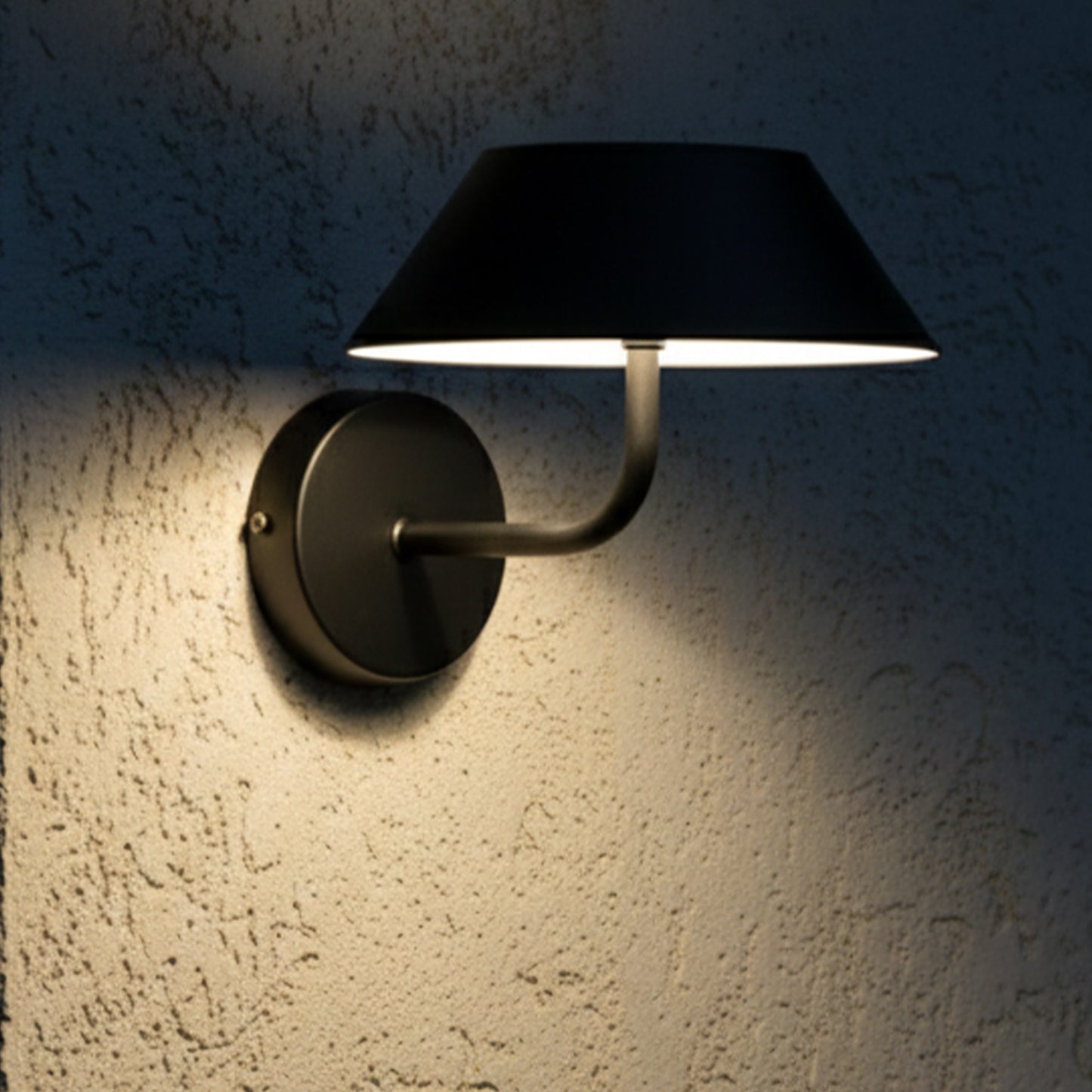 Applique murale solaire en aluminium avec module LED solaire avec télécommande NERIO WALL H18.5cm