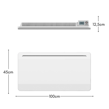 Radiateur électrique à inertie sèche CERAMIQUE écran LCD 2000W ROSWELL