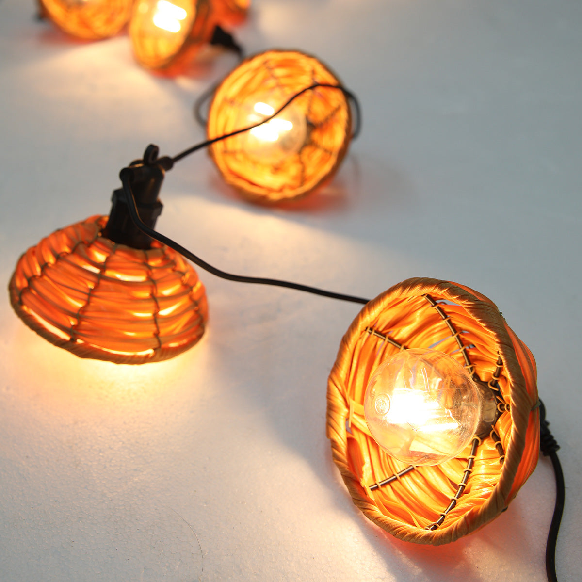 2 Guirlande poly rotin COTTAGE 20 LED 9M