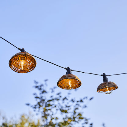 2 Guirlande poly rotin COTTAGE 20 LED 9M