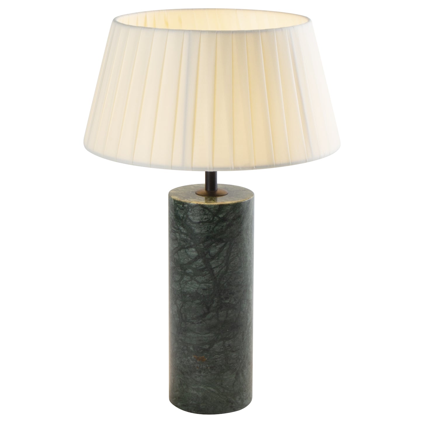 Lampe de table d'intérieur en marbre vert avec ampoule LED rechargeable blanc chaud dimmable STILOS GREEN MARBLE H32,5 cm