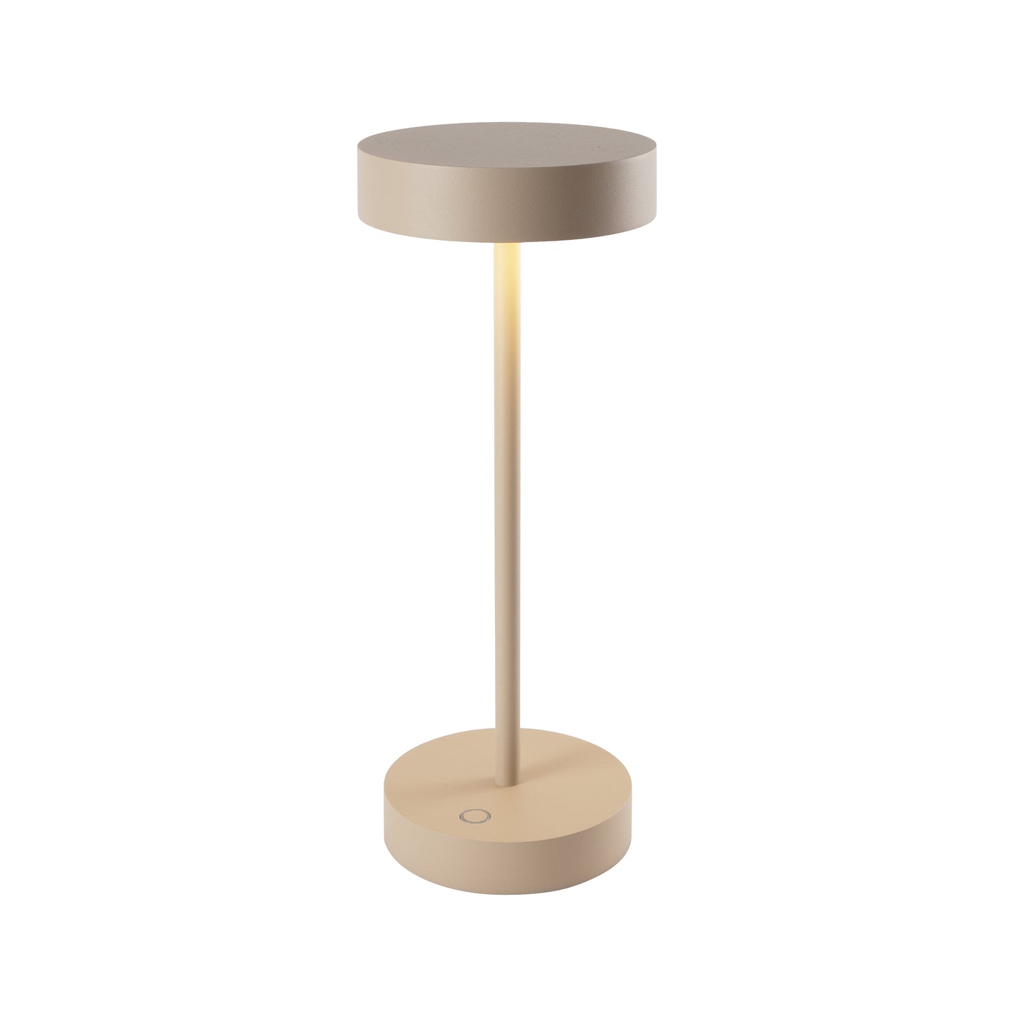 Lampe de table sans fil dimmable en aluminium beige LED SANDY MINI SAND H25 cm