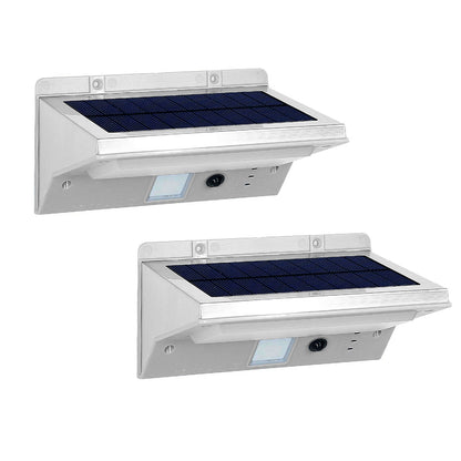 Lot de 2 appliques solaires blanches LED blanc froid 200 lumens avec détecteur de mouvement 2x DERBY W11