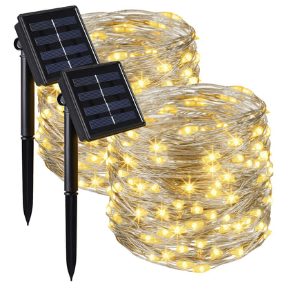 2 Guirlande rideau solaire YOGY 200 LED 4M