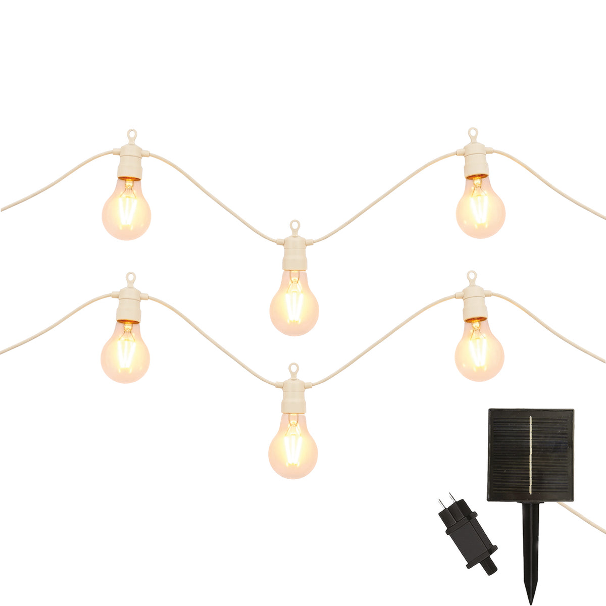 Guirlande hybride PARTY MAX CREAM 20 LED 13M