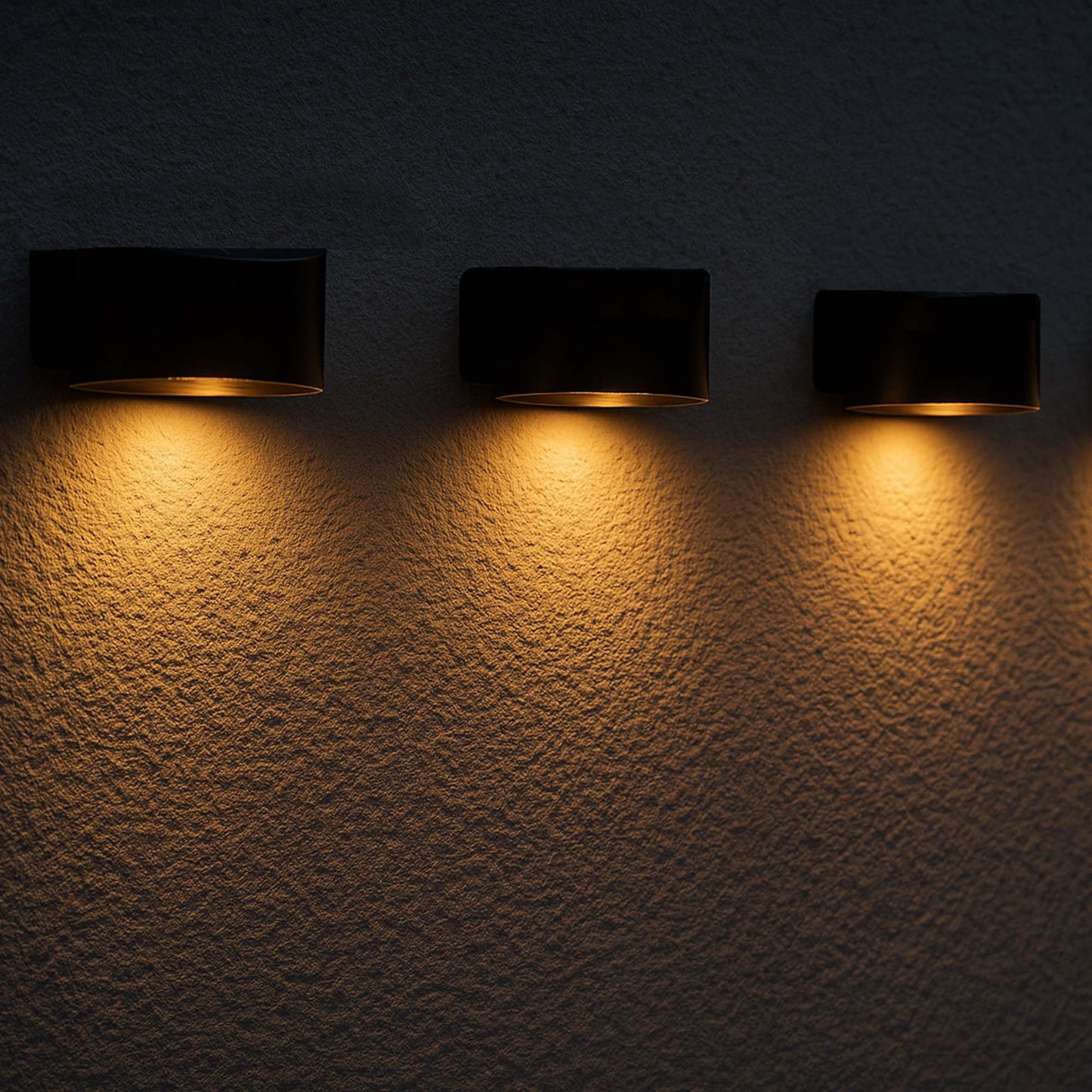 Lot de 4 appliques murales solaires LED blanc chaud 4x SPOTIK H4,5cm