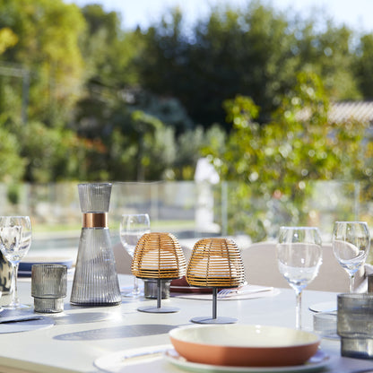 Lot de 4 minis lampes de table LED sans fil blanc dimmable 2X TWINS BOHEME H16cm