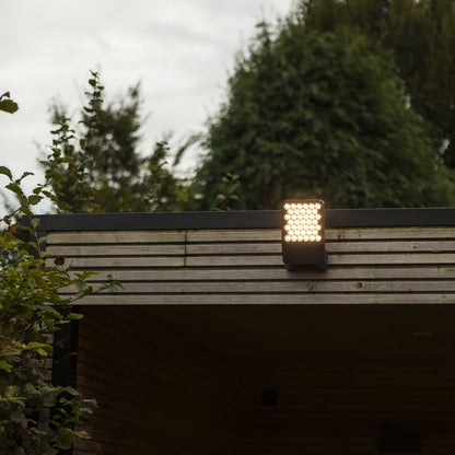 Applique murale d'extérieur sur secteur ATLANTIS GREY aluminium LED blanc chaud H11m