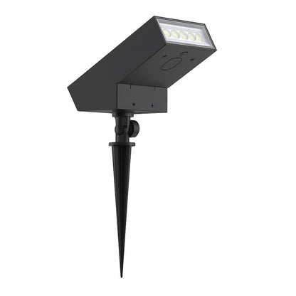 Spot Solaire Projecteur à piquer en aluminium dimmable LED blanc orientable 180° SOLTEK H23cm